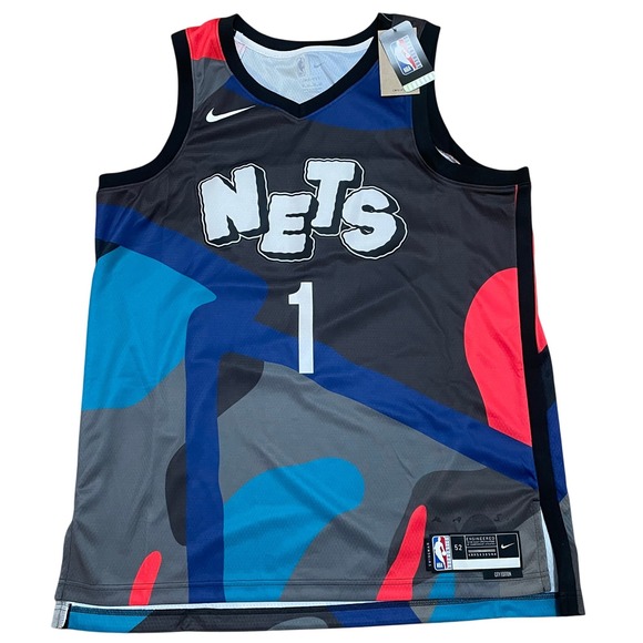 Nike Men's XL NBA Brooklyn Nets 23/24 City Edition‎ Mikal Bridges #1 Jersey NWT
